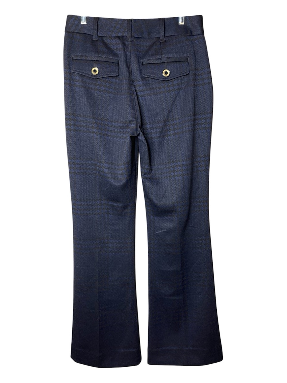 CAbi Ventura Navy Plaid Dress Pants Sz 6 - Picture 3 of 5